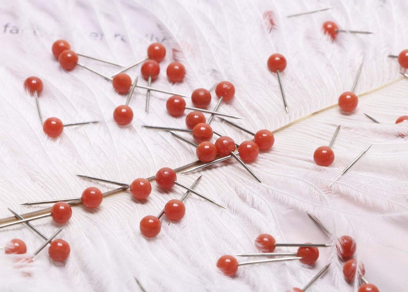 PTC Office 1/8 Inch Small Round Head Map Tacks Pins for Home Office Use and DIY Craft Project (Red, 100PCS) - Image 5